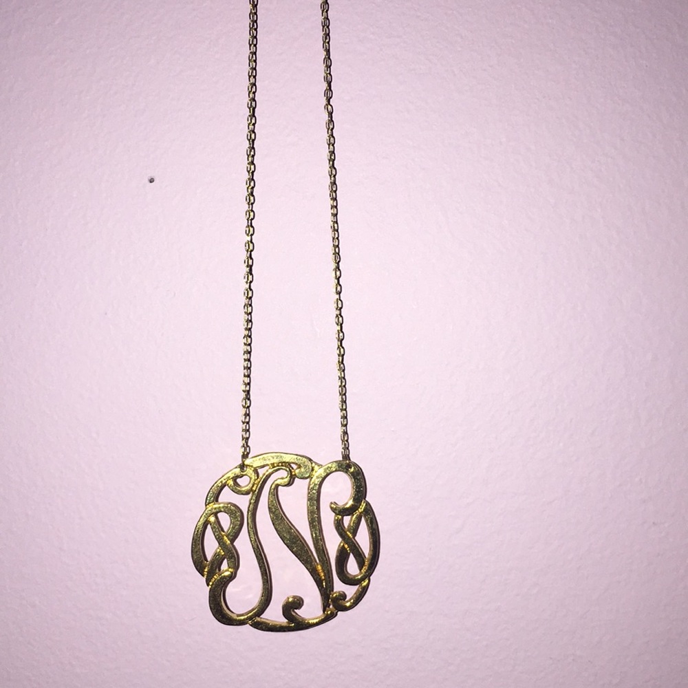 N monogram necklace